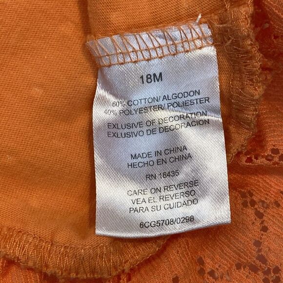 nanette lepore girls 18M Orange Shirt With Embroidered Ice Cream Treats; Ruffles - Picture 4 of 5